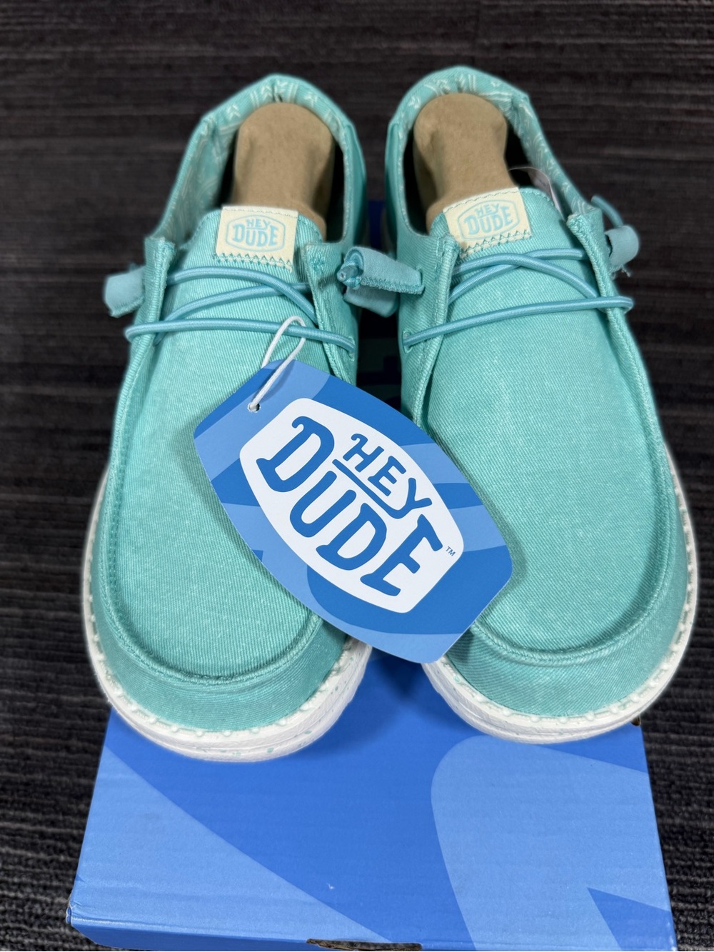 Hey Dude Wendy Turquoise Canvas Slip-On Women’s 5 New 40902-440 - Picture 4 of 8